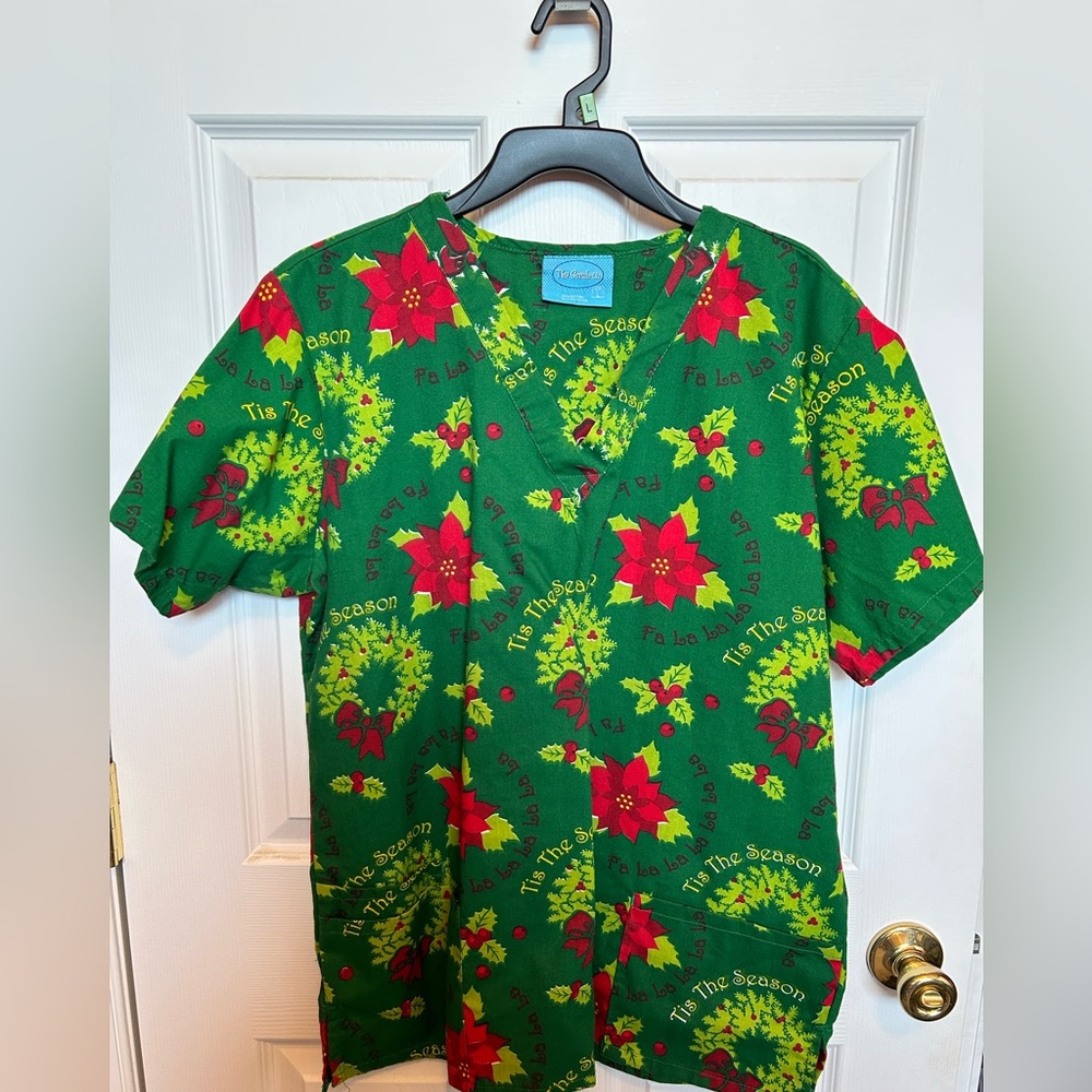 Women’s Christmas Scrub Top